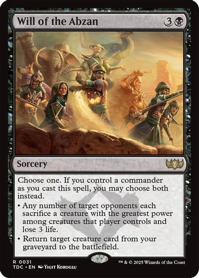 Will of the Abzan Commander: Tarkir: Dragonstorm Magic card
