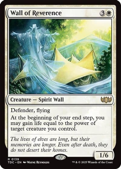 Wall of Reverence Commander: Tarkir: Dragonstorm Magic card