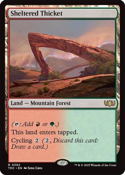 Sheltered Thicket Commander: Tarkir: Dragonstorm Magic card