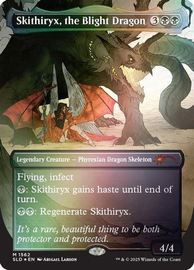 Skithiryx the Blight Dragon Rainbow Foil Secret Lair Drop Series Magic card