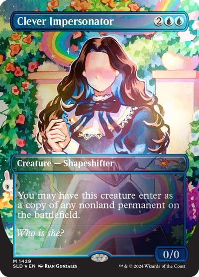 Clever Impersonator Rainbow Foil Secret Lair Drop Series Magic card