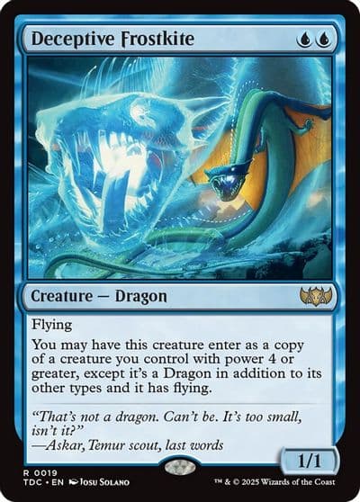 Deceptive Frostkite Commander: Tarkir: Dragonstorm Magic card