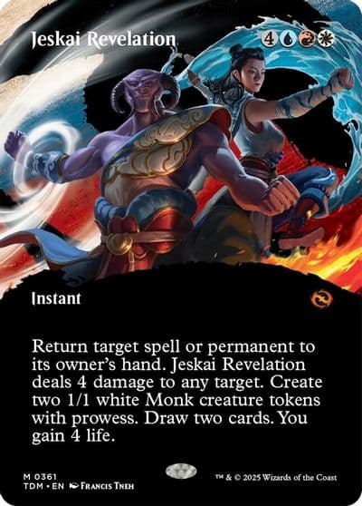 Jeskai Revelation Borderless Tarkir: Dragonstorm Magic card