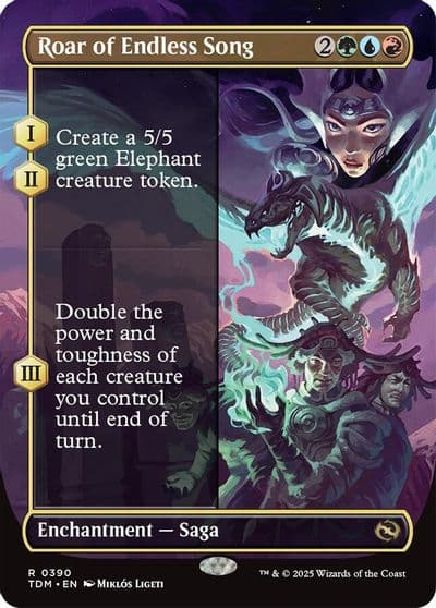 Roar of Endless Song Borderless Tarkir: Dragonstorm Magic card