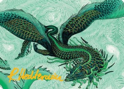 Teval Arbiter of Virtue Art Card 38 54 Gold Stamped Signature Art Series: Tarkir: Dragonstorm Magic card