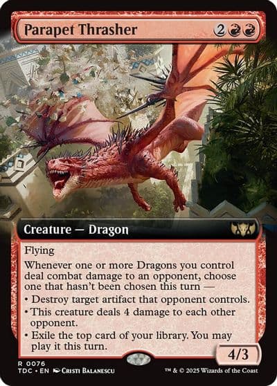 Parapet Thrasher Extended Art Commander: Tarkir: Dragonstorm Magic card