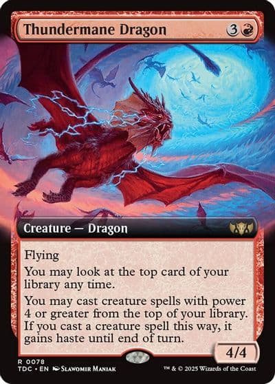 Thundermane Dragon Extended Art Commander: Tarkir: Dragonstorm Magic card
