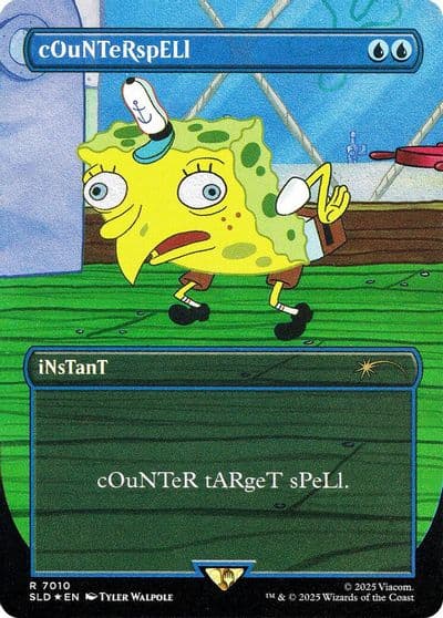 cOuNTeRspELl 7010 Rainbow Foil Secret Lair Drop Series Magic card