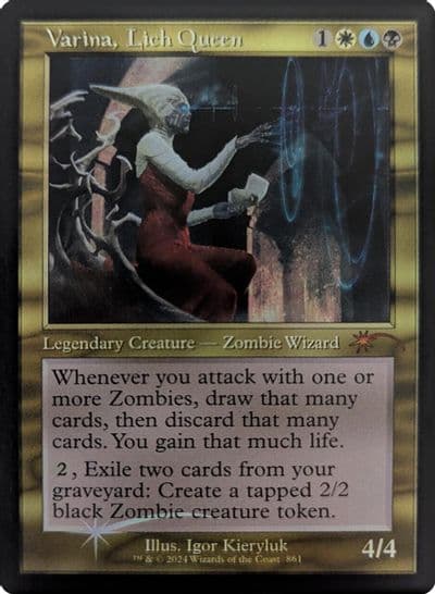 Varina Lich Queen Retro Frame Secret Lair Drop Series Magic card
