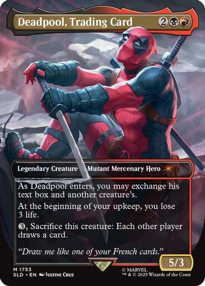 Deadpool Trading Card 1753 Secret Lair Drop Series Magic card