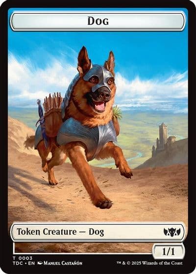 Dog Goblin Double Sided Token Commander: Tarkir: Dragonstorm Magic card