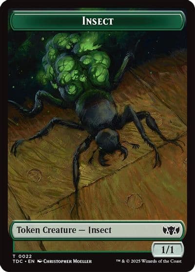 Insect 0022 Plant Double Sided Token Commander: Tarkir: Dragonstorm Magic card