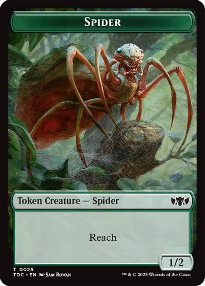 Spider Bird Double Sided Token Commander: Tarkir: Dragonstorm Magic card