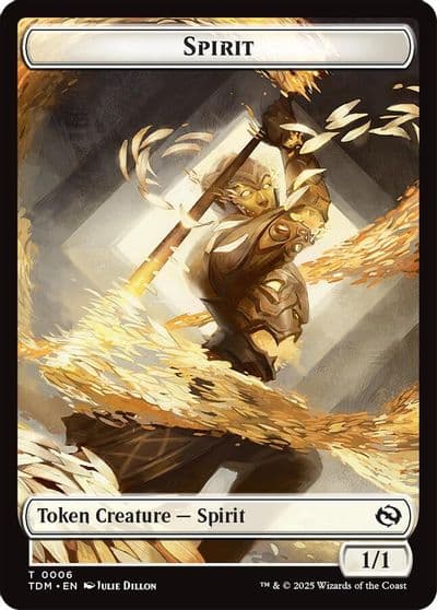 Spirit 0006 Spirit 0007 Double Sided Token Tarkir: Dragonstorm Magic card