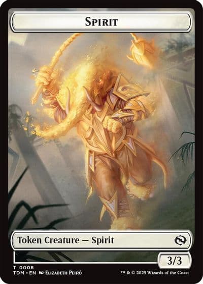 Spirit 0008 Spirit 0009 Double Sided Token Tarkir: Dragonstorm Magic card