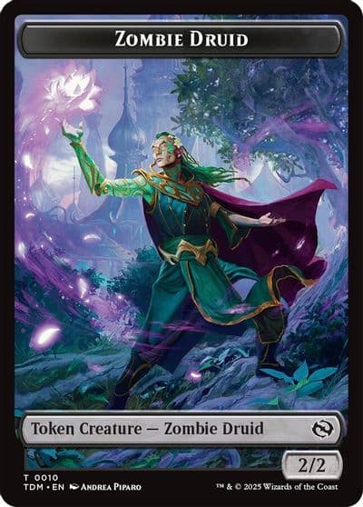 Zombie Druid Treasure Double Sided Token Tarkir: Dragonstorm Magic card