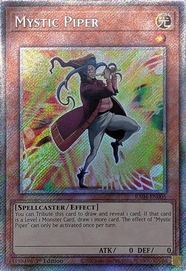 Mystic Piper Platinum Secret Rare Quarter Century Stampede Yu-Gi-Oh! card