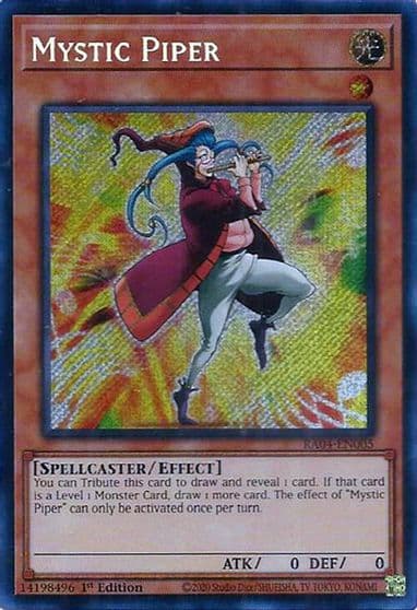 Mystic Piper Secret Rare Quarter Century Stampede Yu-Gi-Oh! card