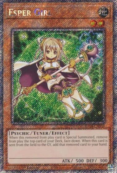 Esper Girl Platinum Secret Rare Quarter Century Stampede Yu-Gi-Oh! card