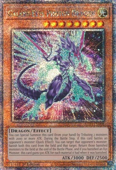 Galaxy Eyes Photon Dragon New Art Quarter Century Secret Rare Quarter Century Stampede Yu-Gi-Oh! card