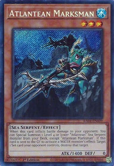 Atlantean Marksman Secret Rare Quarter Century Stampede Yu-Gi-Oh! card