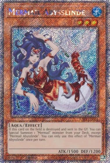 Mermail Abysslinde Platinum Secret Rare Quarter Century Stampede Yu-Gi-Oh! card