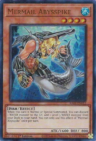 Mermail Abysspike UR Quarter Century Stampede Yu-Gi-Oh! card