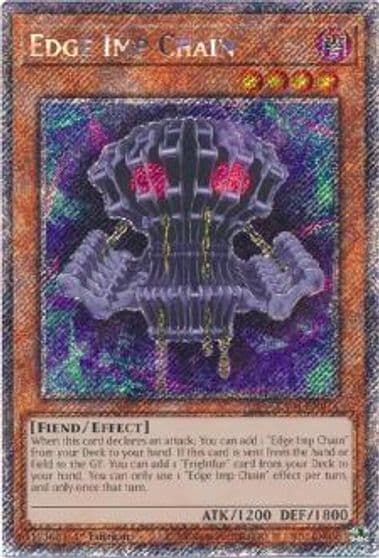 Edge Imp Chain Platinum Secret Rare Quarter Century Stampede Yu-Gi-Oh! card