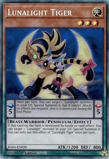 Lunalight Tiger PCR Quarter Century Stampede Yu-Gi-Oh! card