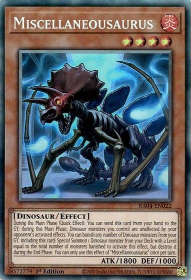 Miscellaneousaurus PCR Quarter Century Stampede Yu-Gi-Oh! card