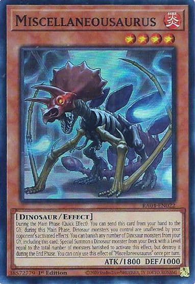 Miscellaneousaurus Quarter Century Stampede Yu-Gi-Oh! card