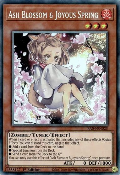 Ash Blossom and Joyous Spring Alternate Art PCR Quarter Century Stampede Yu-Gi-Oh! card