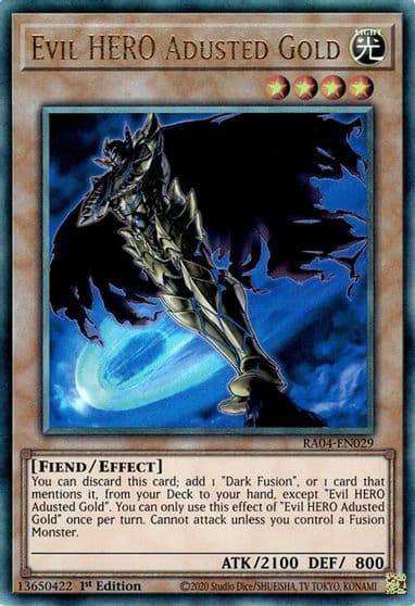 Evil HERO Adusted Gold PUR Quarter Century Stampede Yu-Gi-Oh! card