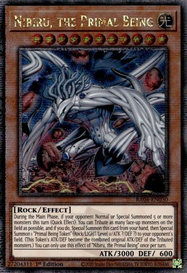 Nibiru the Primal Being New Art Quarter Century Secret Rare Quarter Century Stampede Yu-Gi-Oh! card