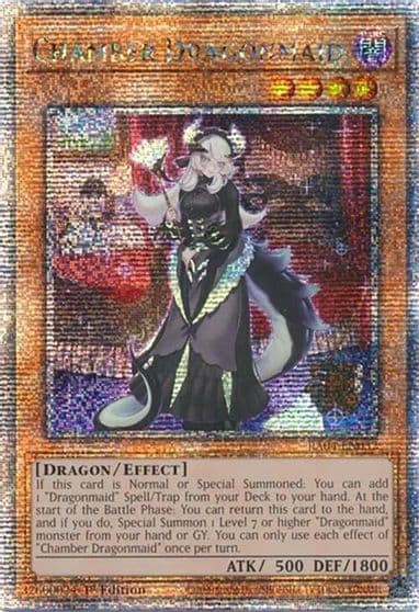 Chamber Dragonmaid Quarter Century Secret Rare Quarter Century Stampede Yu-Gi-Oh! card