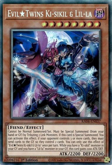 Evil Twins Ki sikil and Lil la PCR Quarter Century Stampede Yu-Gi-Oh! card