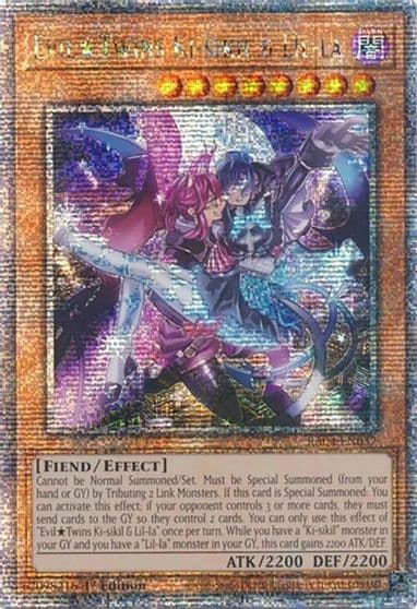 Evil Twins Ki sikil and Lil la Quarter Century Secret Rare Quarter Century Stampede Yu-Gi-Oh! card