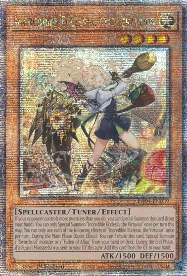 Incredible Ecclesia the Virtuous New Art Quarter Century Secret Rare Quarter Century Stampede Yu-Gi-Oh! card