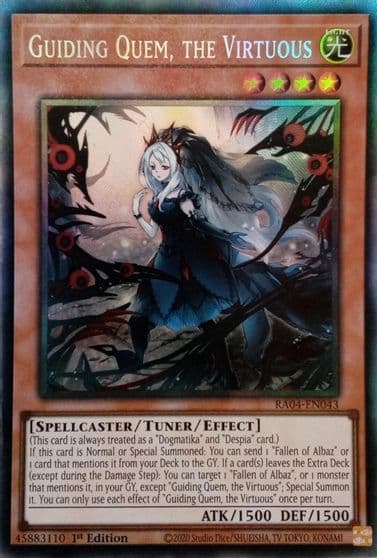 Guiding Quem the Virtuous PCR Quarter Century Stampede Yu-Gi-Oh! card