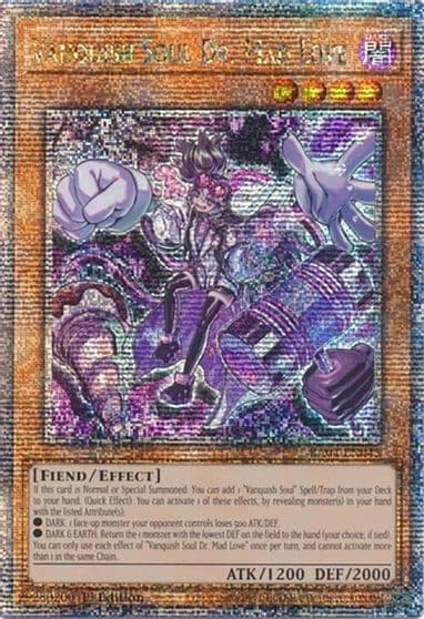 Vanquish Soul Dr Mad Love Quarter Century Secret Rare Quarter Century Stampede Yu-Gi-Oh! card