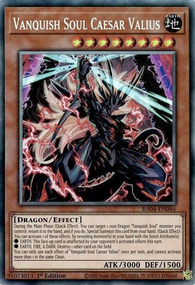Vanquish Soul Caesar Valius PCR Quarter Century Stampede Yu-Gi-Oh! card