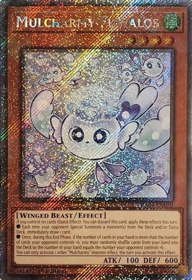 Mulcharmy Fuwalos Platinum Secret Rare Quarter Century Stampede Yu-Gi-Oh! card