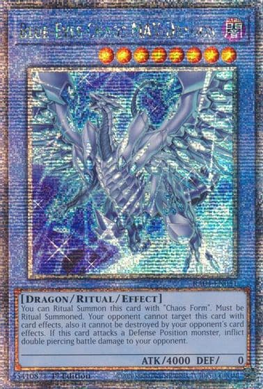 Blue Eyes Chaos MAX Dragon New Art Quarter Century Secret Rare Quarter Century Stampede Yu-Gi-Oh! card
