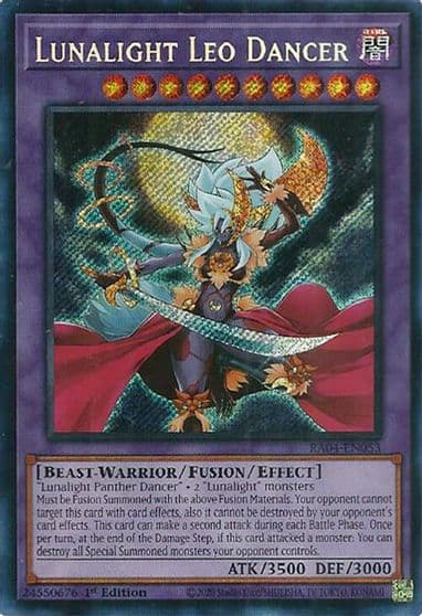 Lunalight Leo Dancer Secret Rare Quarter Century Stampede Yu-Gi-Oh! card