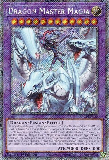 Dragon Master Magia Platinum Secret Rare Quarter Century Stampede Yu-Gi-Oh! card