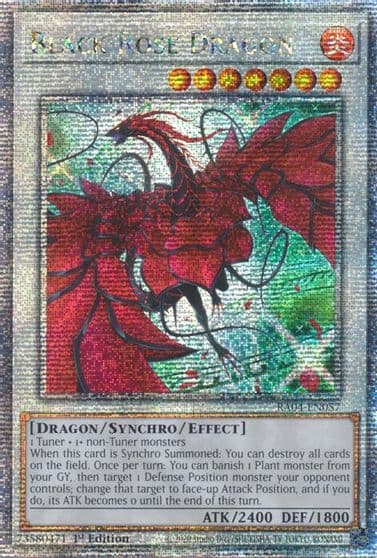 Black Rose Dragon Alternate Art Quarter Century Secret Rare Quarter Century Stampede Yu-Gi-Oh! card