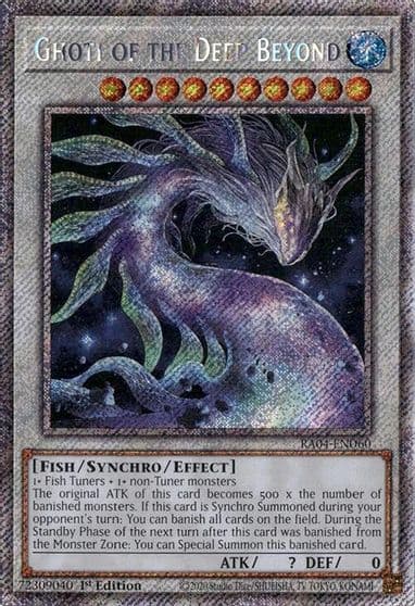 Ghoti of the Deep Beyond Platinum Secret Rare Quarter Century Stampede Yu-Gi-Oh! card