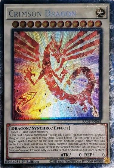 Crimson Dragon PCR Quarter Century Stampede Yu-Gi-Oh! card