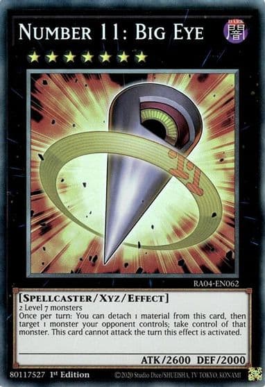 Number 11 Big Eye PCR Quarter Century Stampede Yu-Gi-Oh! card