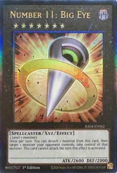Number 11 Big Eye PUR Quarter Century Stampede Yu-Gi-Oh! card